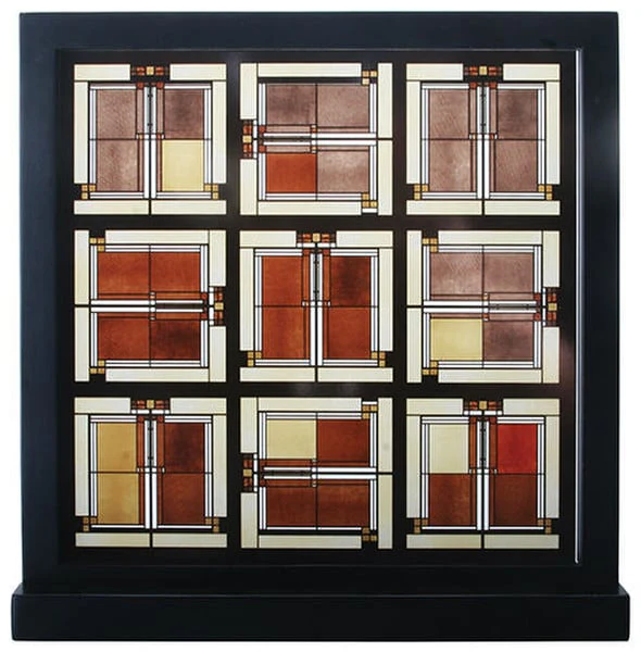 Unity Temple Skylight Sculpture by Frank Lloyd Wright Glass