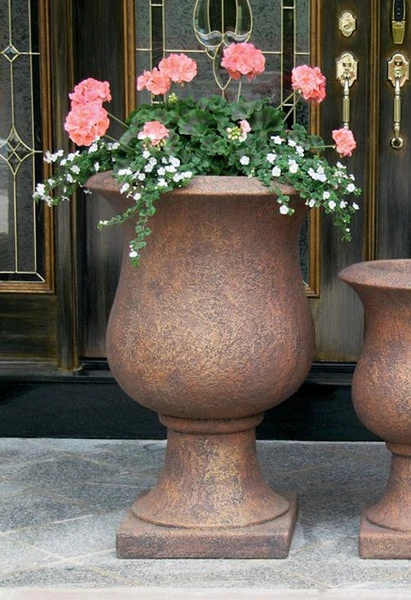 Vail Goblet Urn Cast Stone Planter 35" High - Image 2