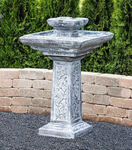 Victoria Cast Stone Garden Fountain Lighted - Image 2