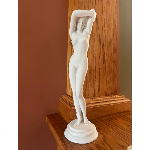 Classical Female Virgo Nude 16" High Statue - Shameful Girl - Image 3