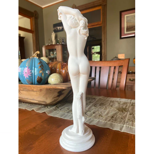 Classical Female Virgo Nude 16" High Statue - Shameful Girl - Image 5