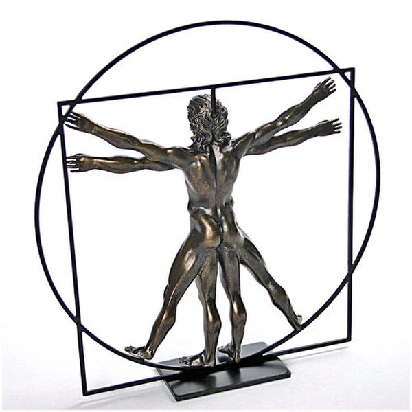 Vitruvian Universal Man By Leonardo Da Vinci Statue - Image 3