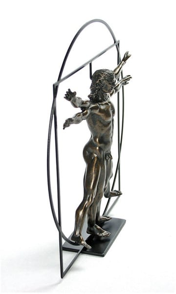 Vitruvian Universal Man By Leonardo Da Vinci Statue - Image 4