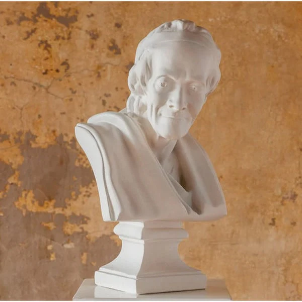 Voltaire Bust by Houdon Sculpture 26" High