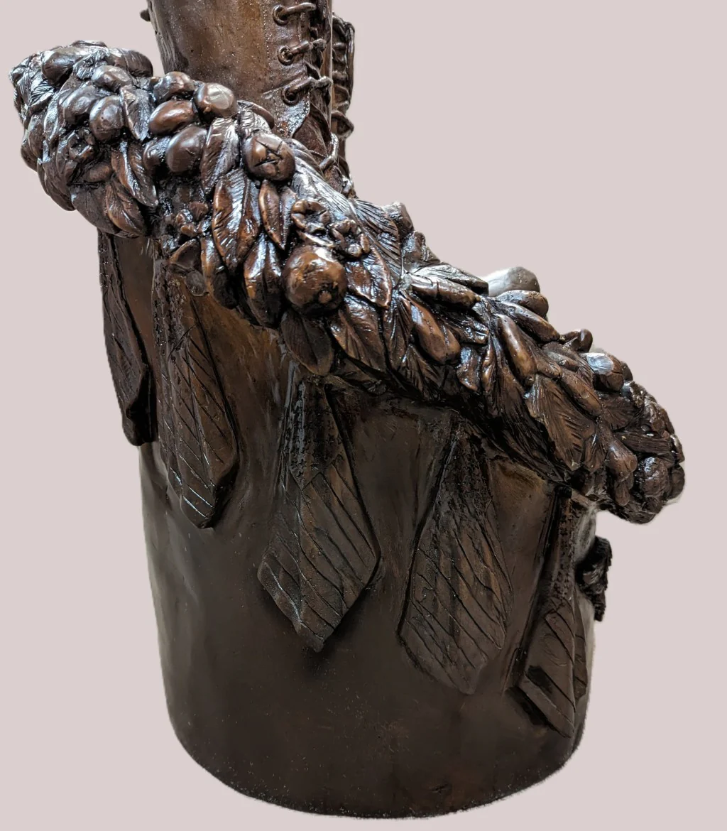 War Memorial Battle Guardian of Freedom Bronze Battle Cross Sculpture - Image 5