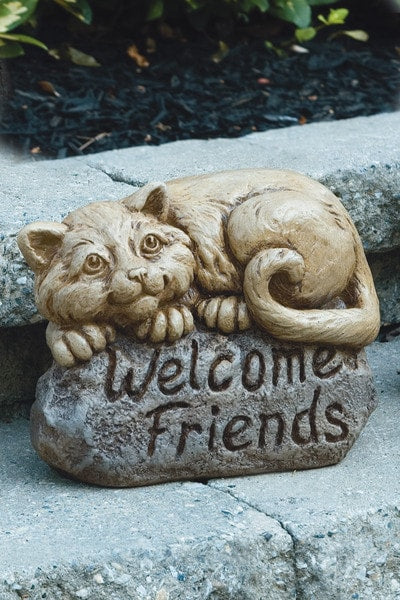 Welcome Friends Felix Cat Sculpture - Image 3