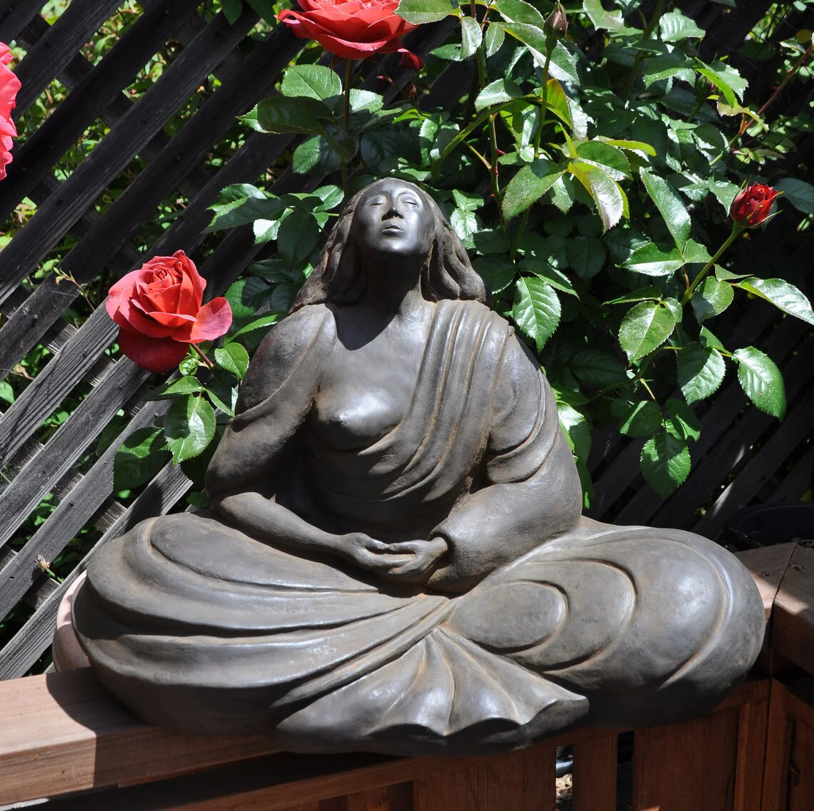 Western Buddha Large By Sigrid Herr Sculpture