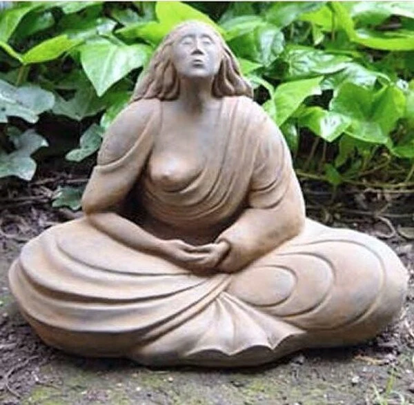 Western Buddha Large By Sigrid Herr Sculpture - Image 7