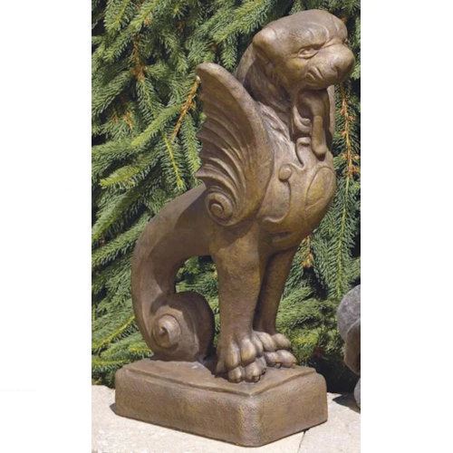 Winged Griffin Gargoyle Statue 22" High