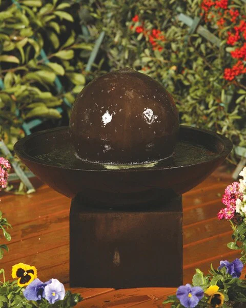 Wok With Pedestal Fountain 21.25" High