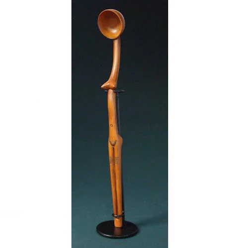 Zulu African Ceremonial Spoon With Stand Sculpture - Image 2