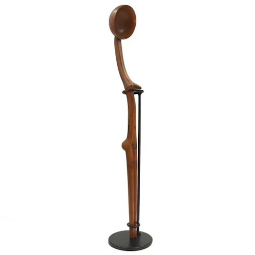 Zulu African Ceremonial Spoon With Stand Sculpture - Image 3