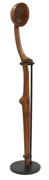 Zulu African Ceremonial Spoon With Stand Sculpture - Image 6